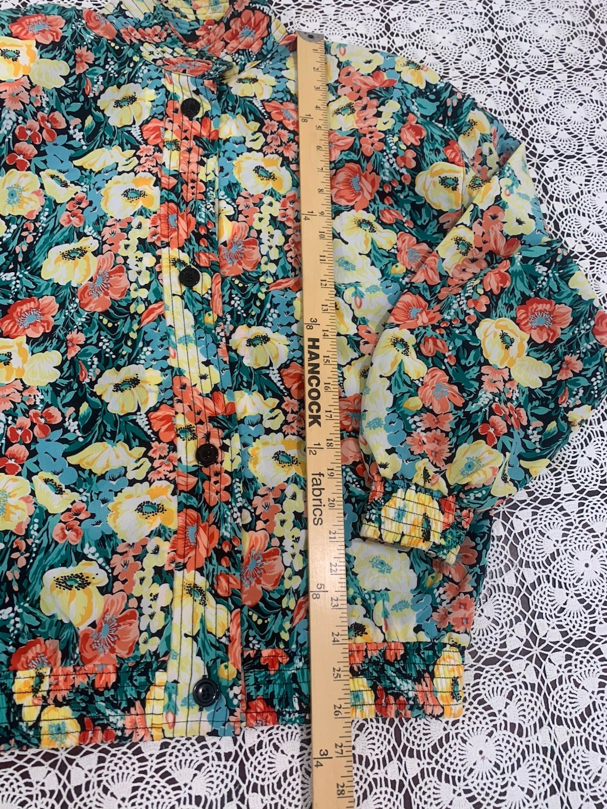 70’s 80’s Floral Lightweight Jacket Marguerite Rubel Summer Spring Size M