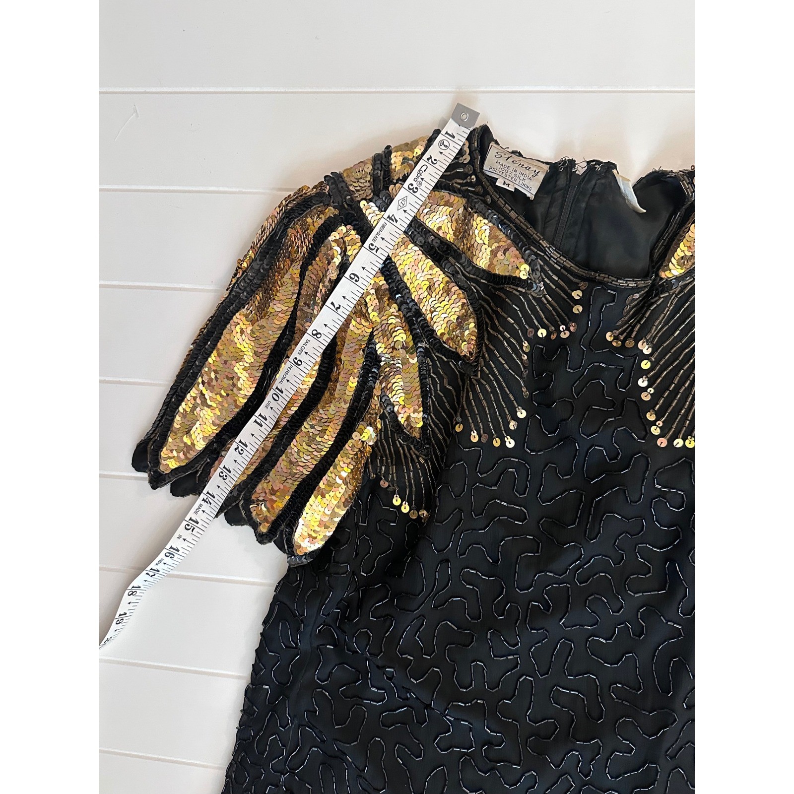 Vintage Stunning Gatsby Art Deco Stenay Beaded Top Gold Evening main character M