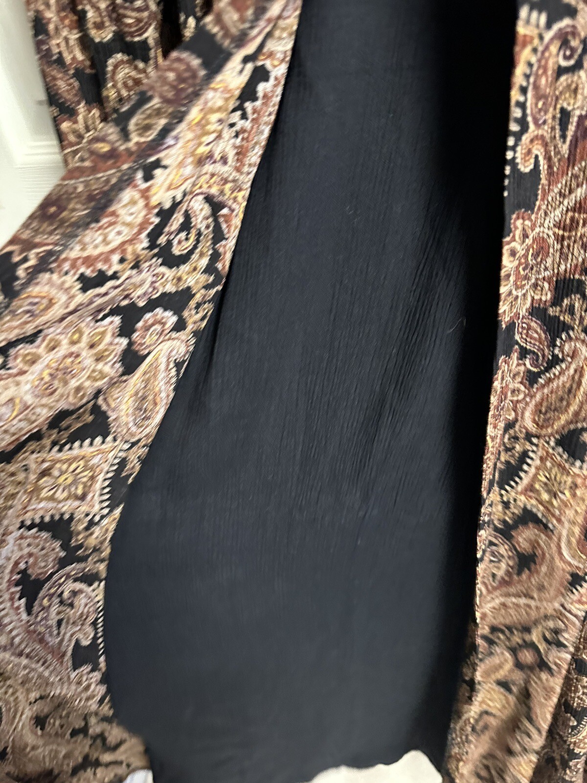 Vnt 90’s Brett Alixander Dress Paisley 11/12 Med Button Up Maxi Witchy Modest