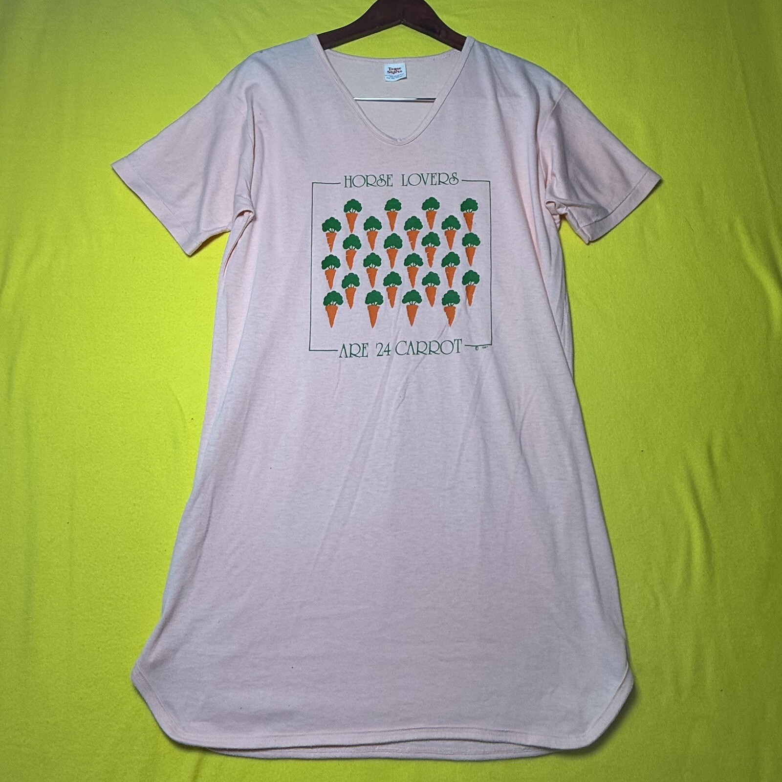 Vintage 80s Body Tease Shirts Women’s One Size Fits All Horse Lovers 24 Carrot