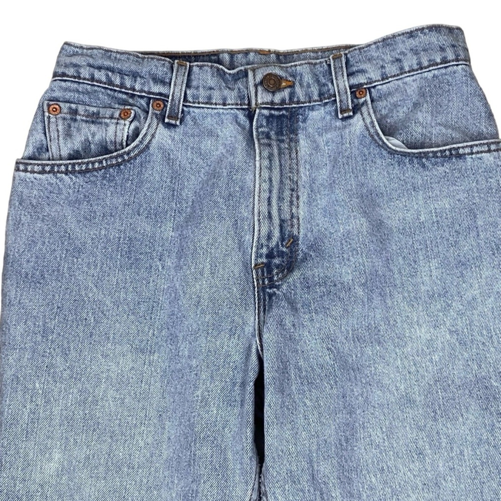 Vintage Levi’s 551 1990’s Relaxed Fit Tapered Leg Light Wash Jeans 10 Petite