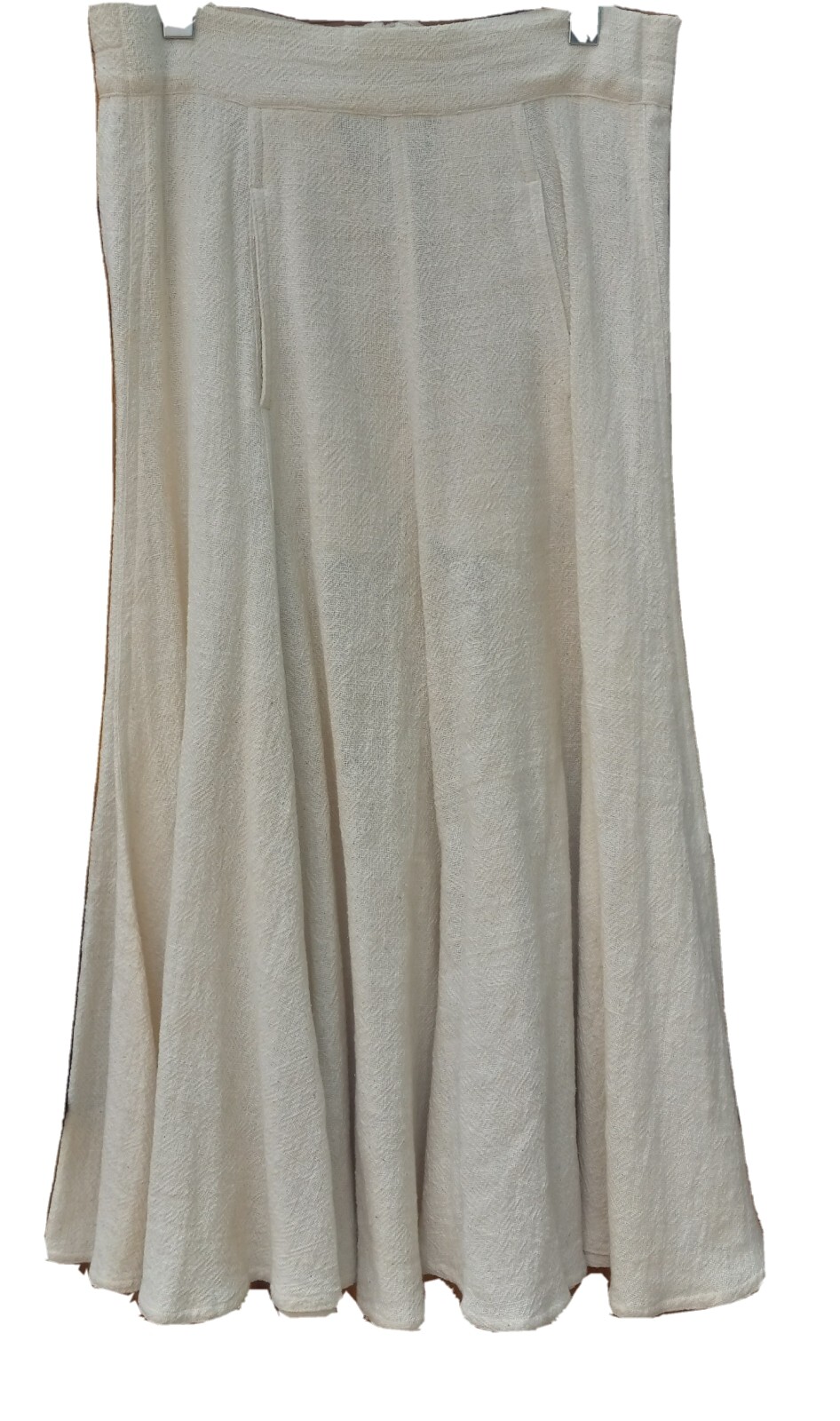 Vintage Maxi Long Off White Nubby Cotton Skirt Sangam Imports Ltd