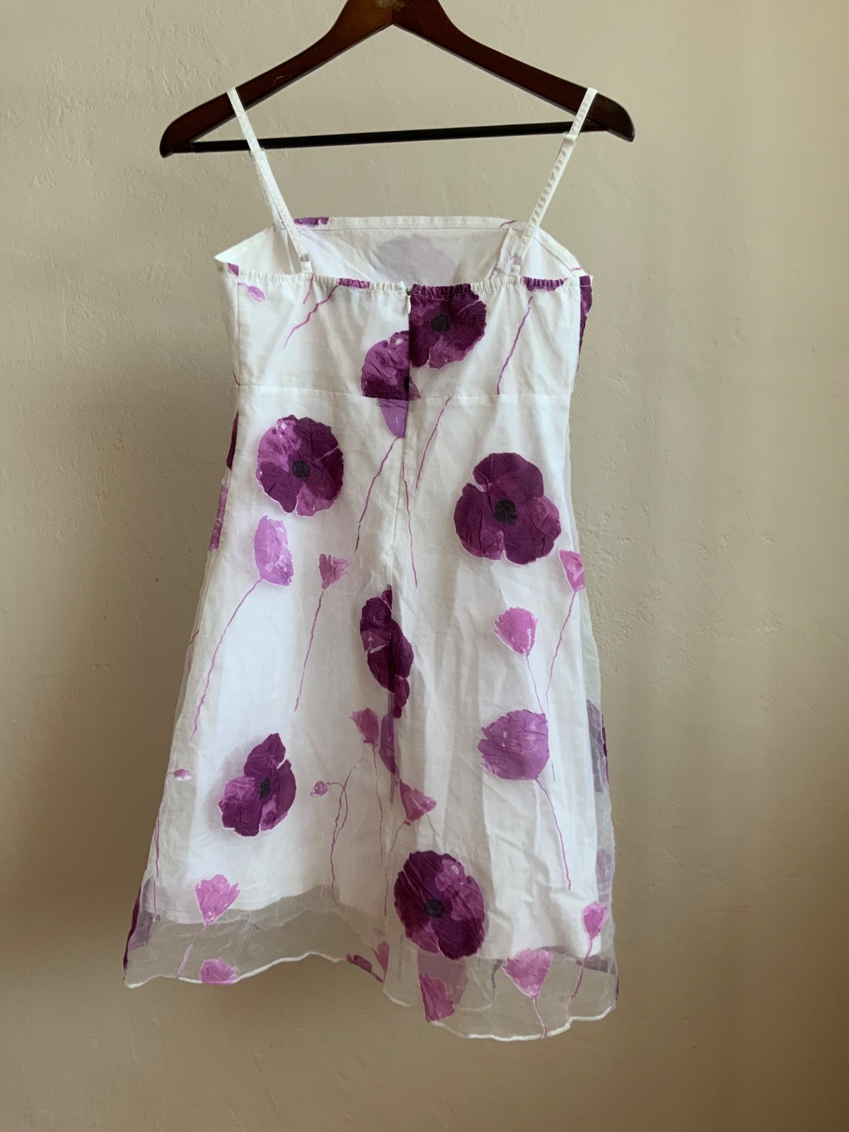 Vintage Donna by Hallhuber Floral Sheer Overlay Mini Dress Y2K Size EU 36