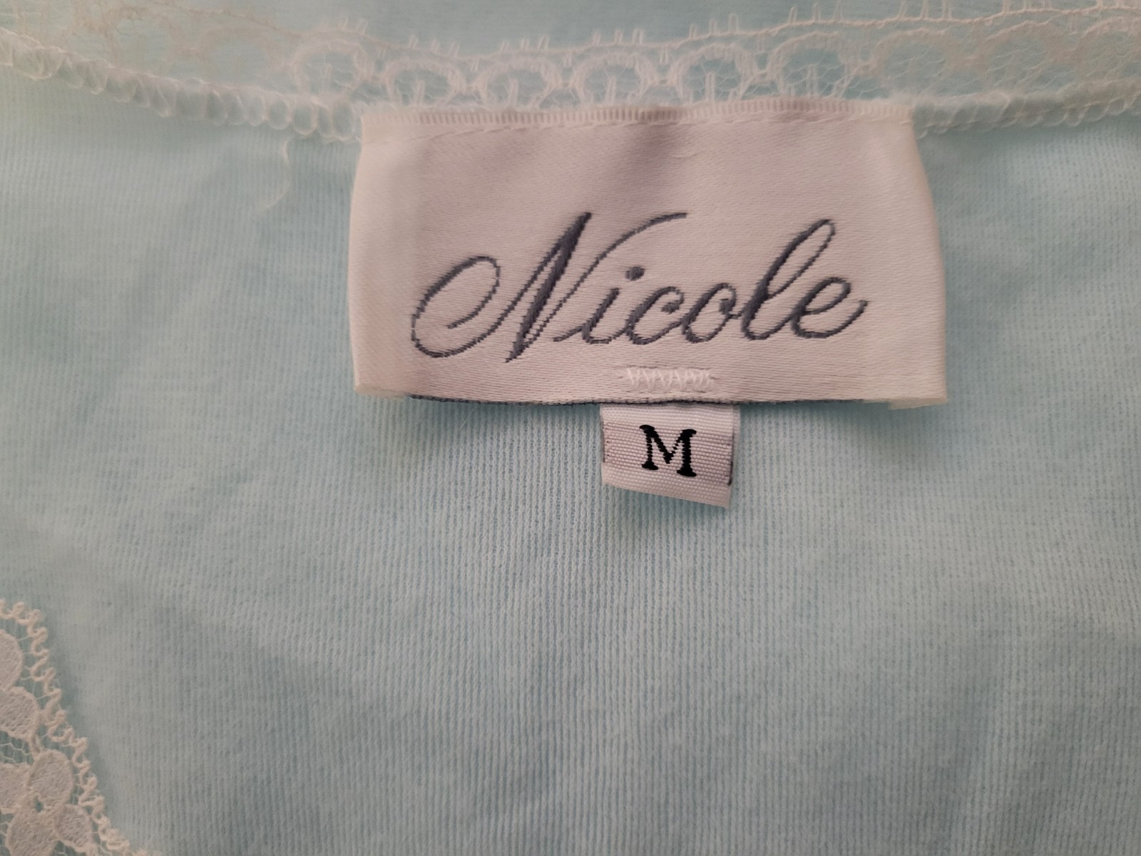 NICOLE NOS Soft Blue Long Nightgown Sz M