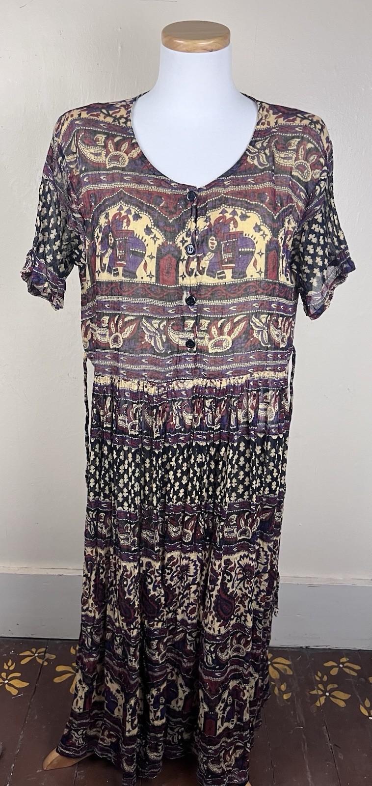 VTG Zanana By Saraf 100% Cotton Lightweight Dress “Plus” Size Relaxed Boho Hippy