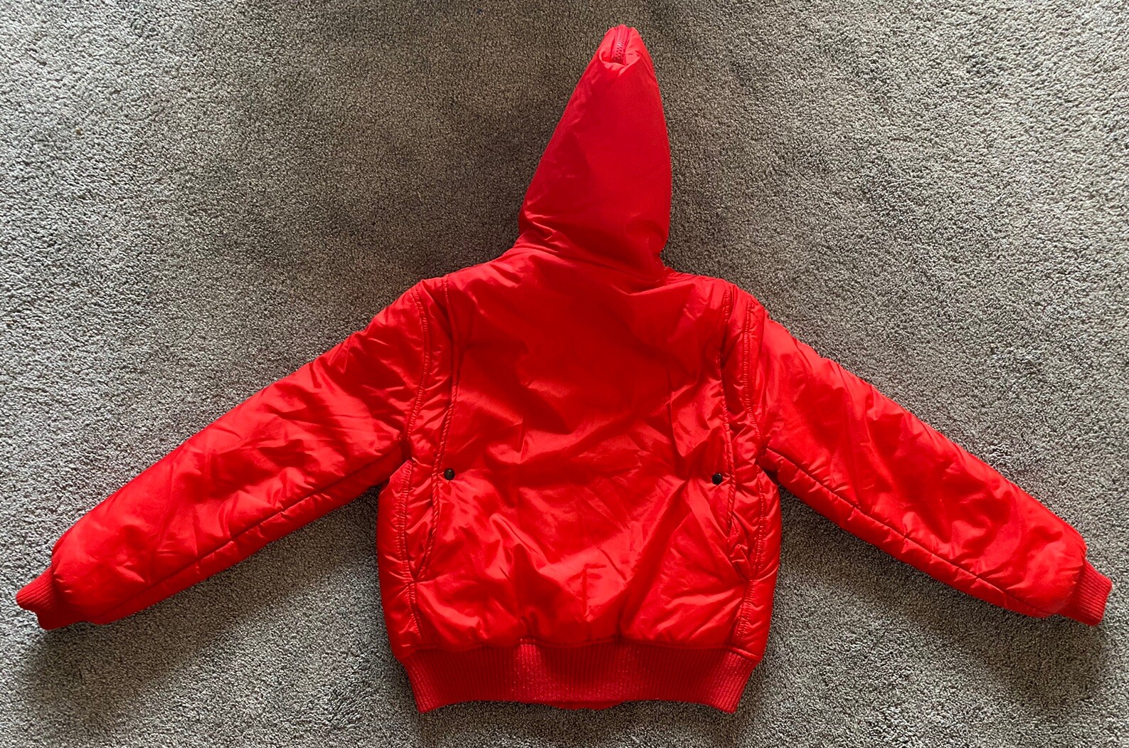 Vintage Obermeyer Womens M/12 Nylon Jacket Coat Red Made In British Hong Kong