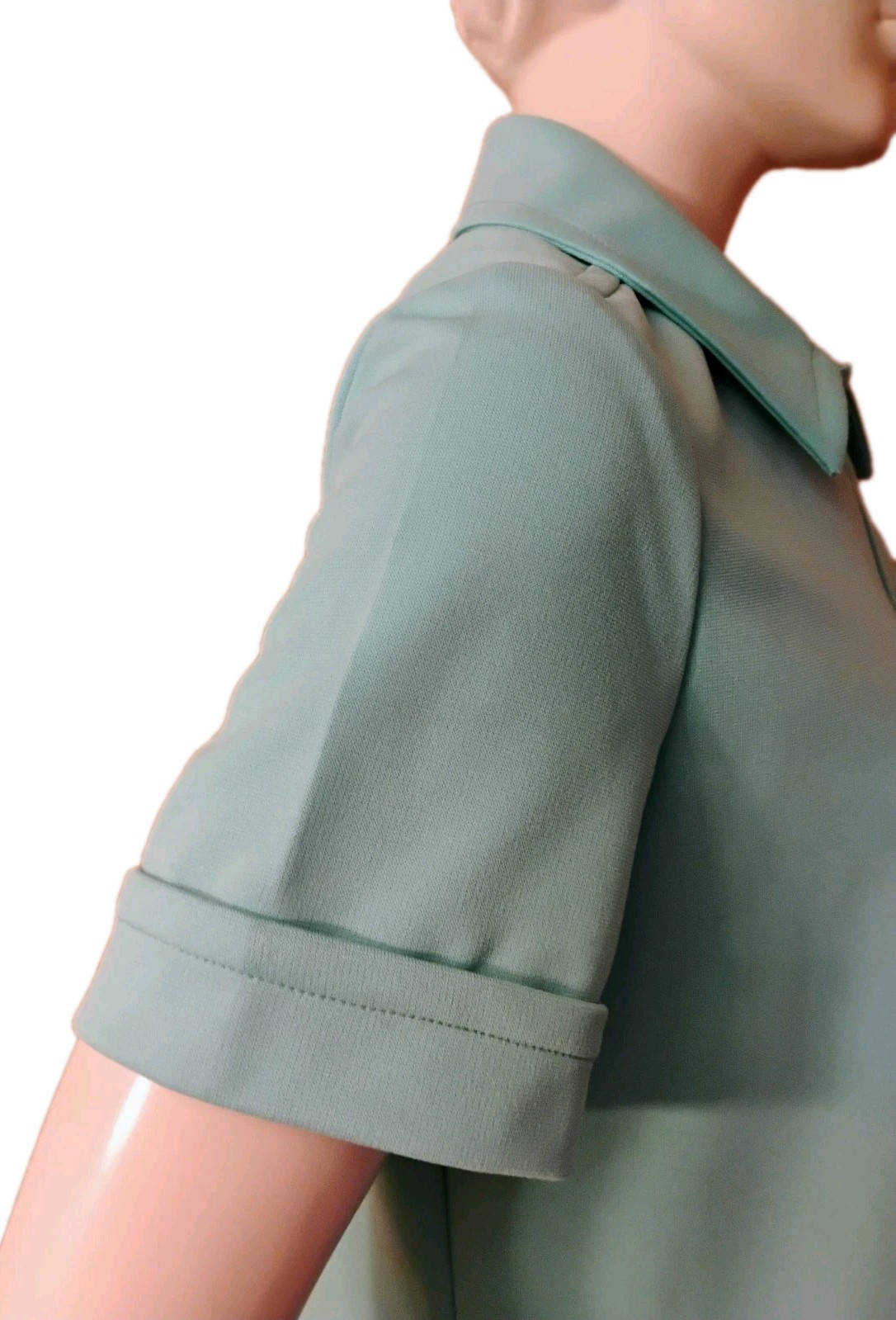 VTG 60’s „Devon” Sea Foam Green Double Knit Poly Mod Bell Bottom Pants Suit