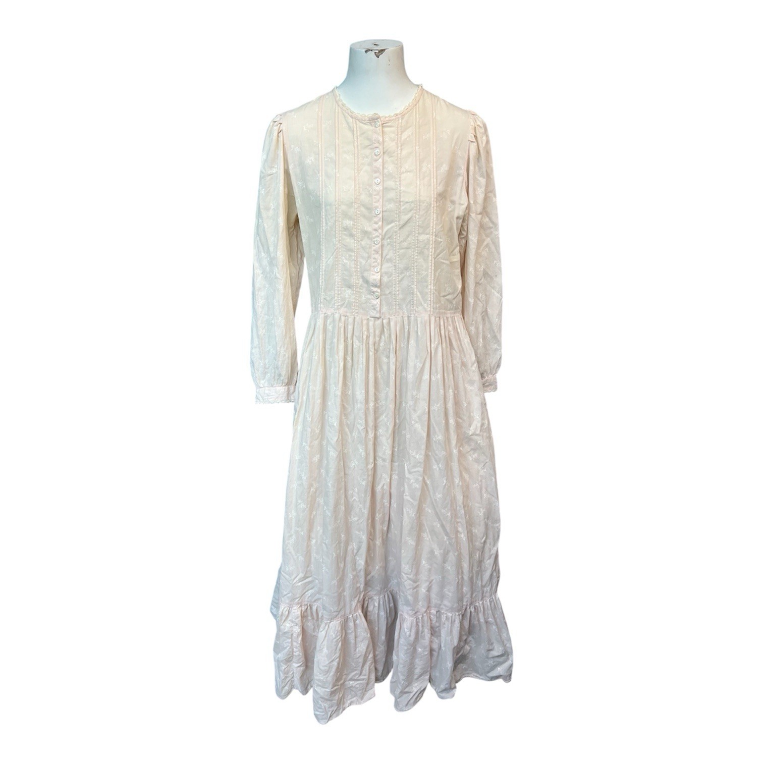Vintage Eileen West Romantic Victorian Style Nightgown Made In USA Medium