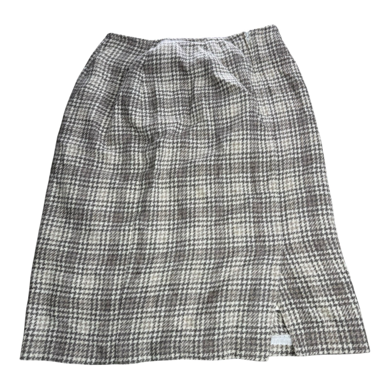 Vintage Maren Houndstooth Wool Blend Mini Skirt Womens Size 8 USA Made