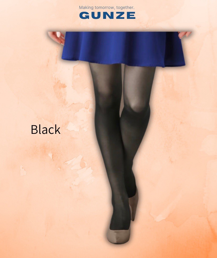 6-Packs GUNZE SABRINA Smooth Zokki Stockings L-LL Black Run-Resistant Japan