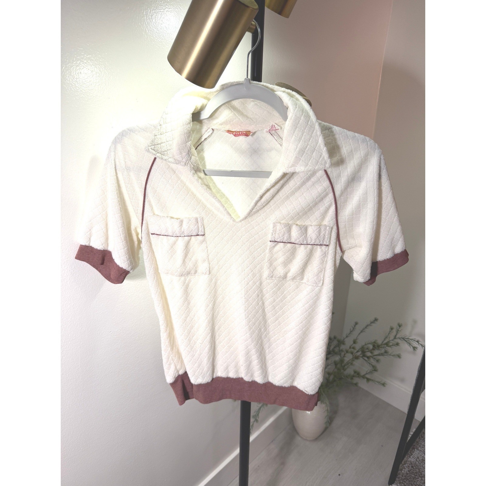 80s tenniscore Logistix Vtg Terry Contrast Piping diana preppy unisex euc Medium