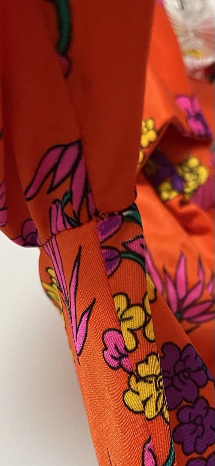 Vintage The Kollection 2 Pc Dress & Jacket Poly 1960-1970’s SZ Small Orange