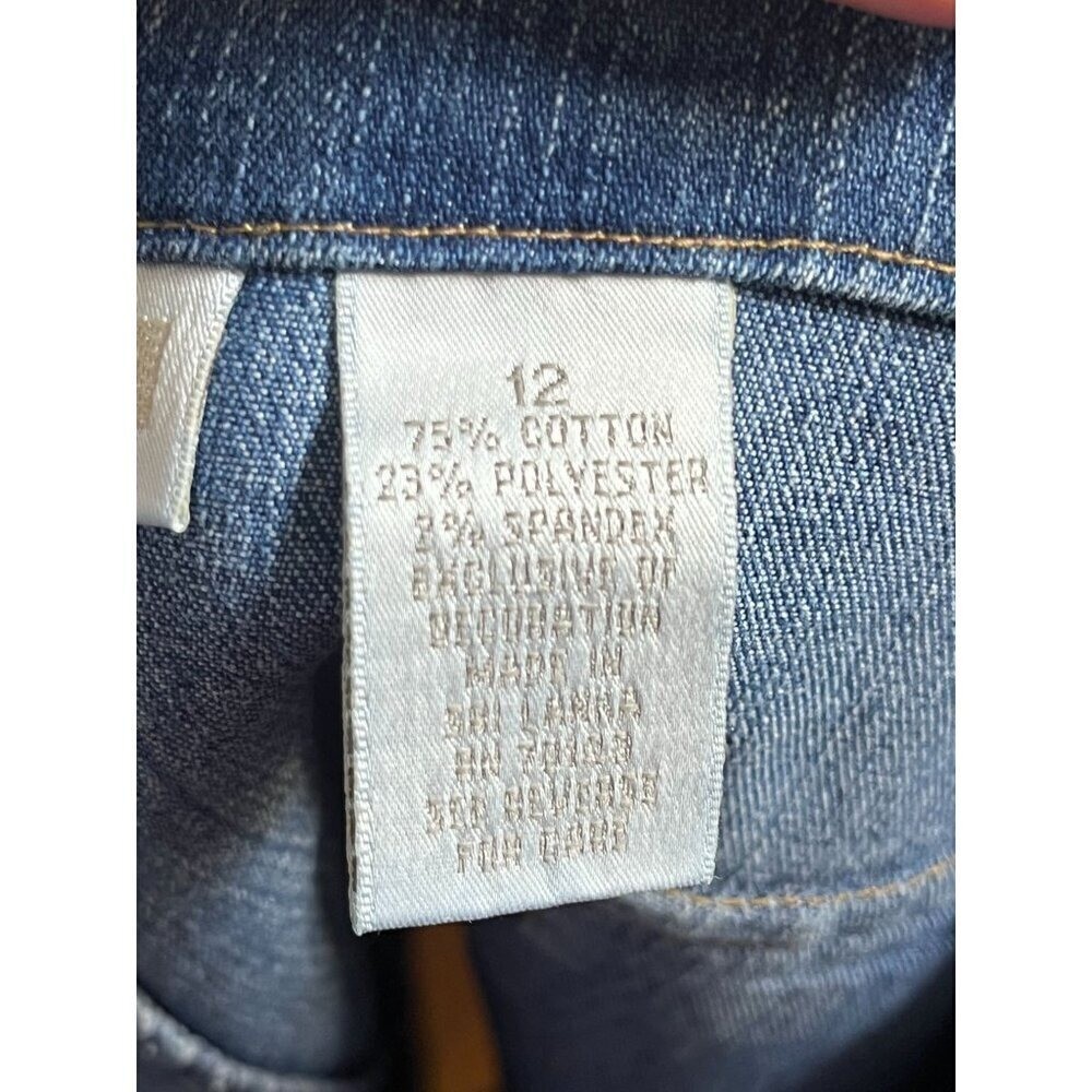 Retro Denim Jean Skirt 12 Blue Western Hippie Indie Boho Preppy Cowgirl 80s