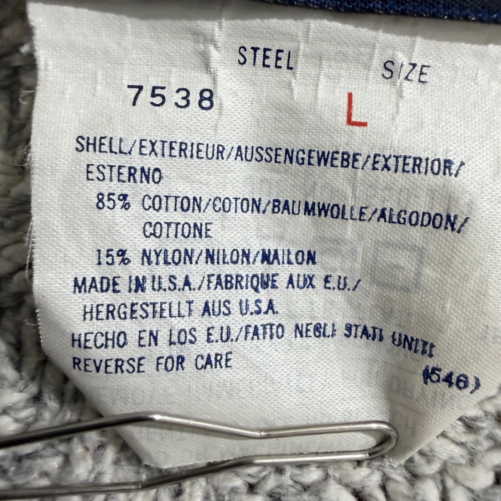 Vintage Woolrich Cardigan Sweater Large Gray Textured Knit USA Cotton Button