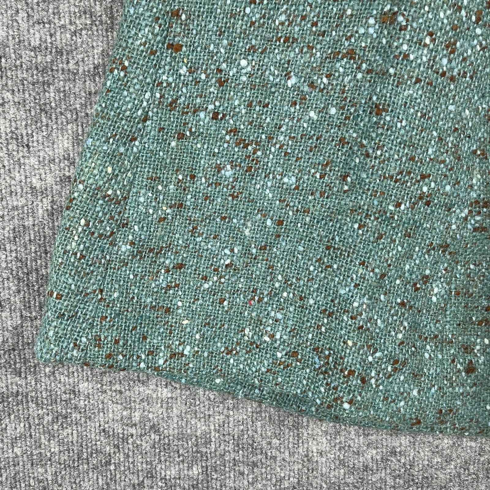 VINTAGE 60s Sloat Wool Blue Tweed Skirt Flat Cottagecore Secretary Work NY Small