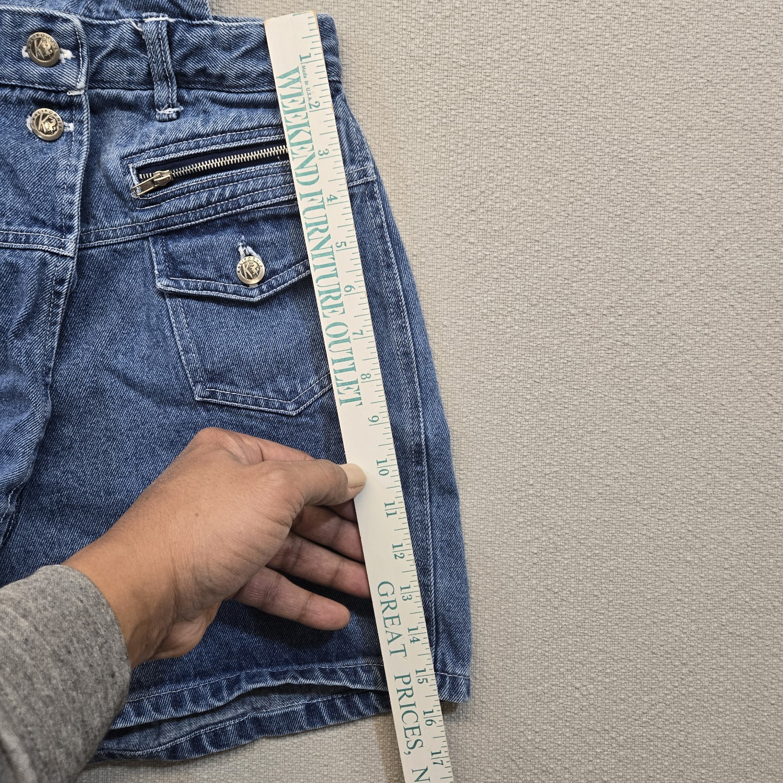 Womens Vintage RARE 90s Kalifornia Speed Control Denim Overall Skort Size 9/10