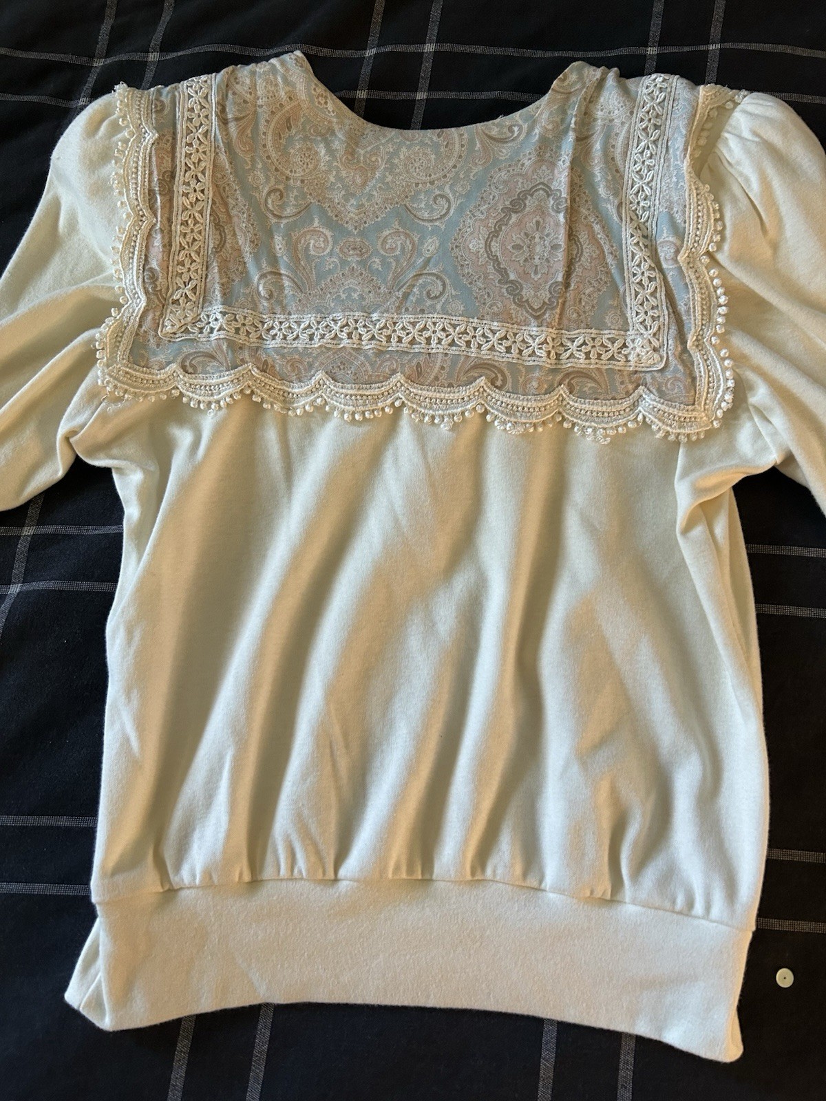 Vintage Scott McClintock 2 pc Set Skirt Top Soft Cream Spring Cottage Core Chic