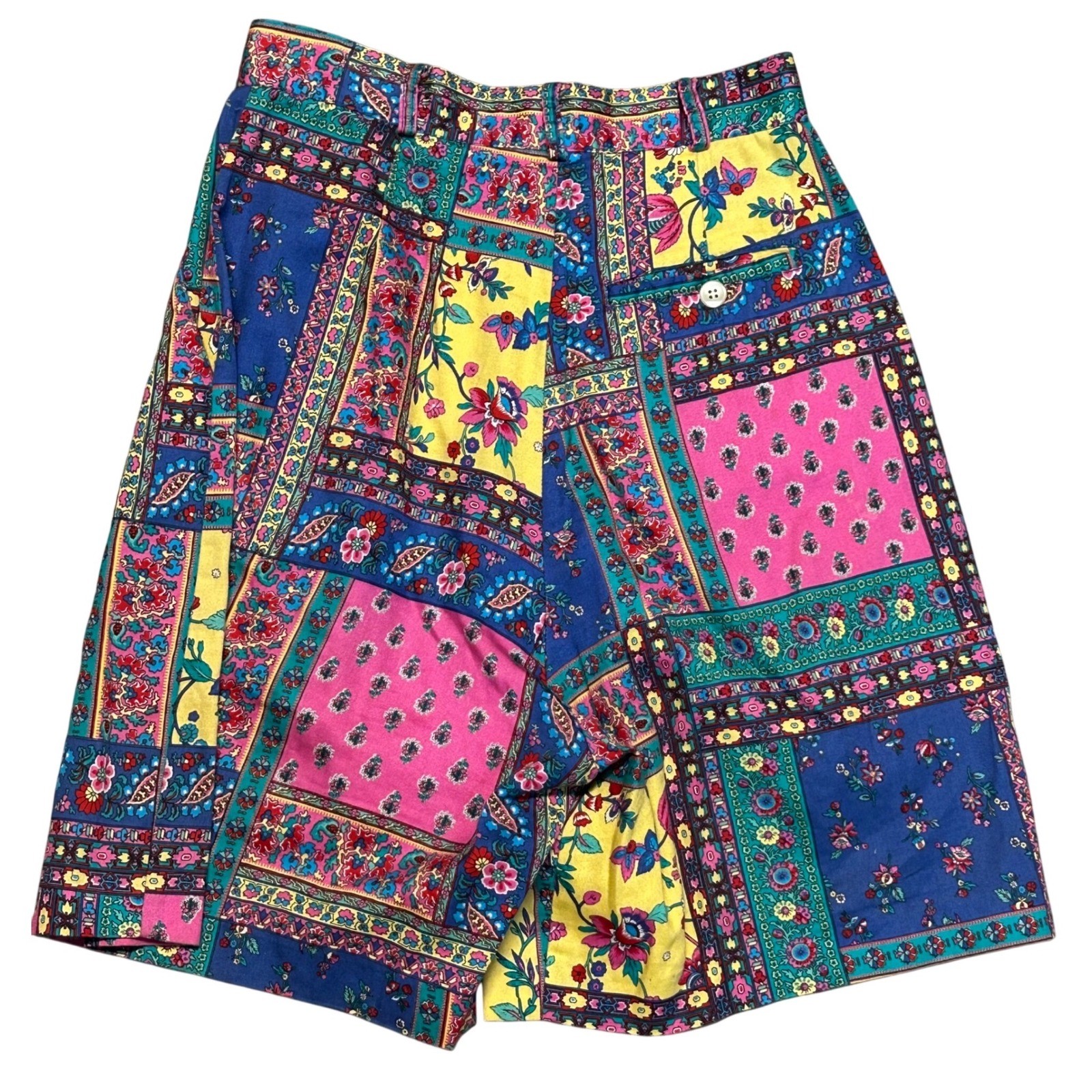 Bushwacker USA Vintage Patchwork Floral Shorts Multi Color Womens Size 4