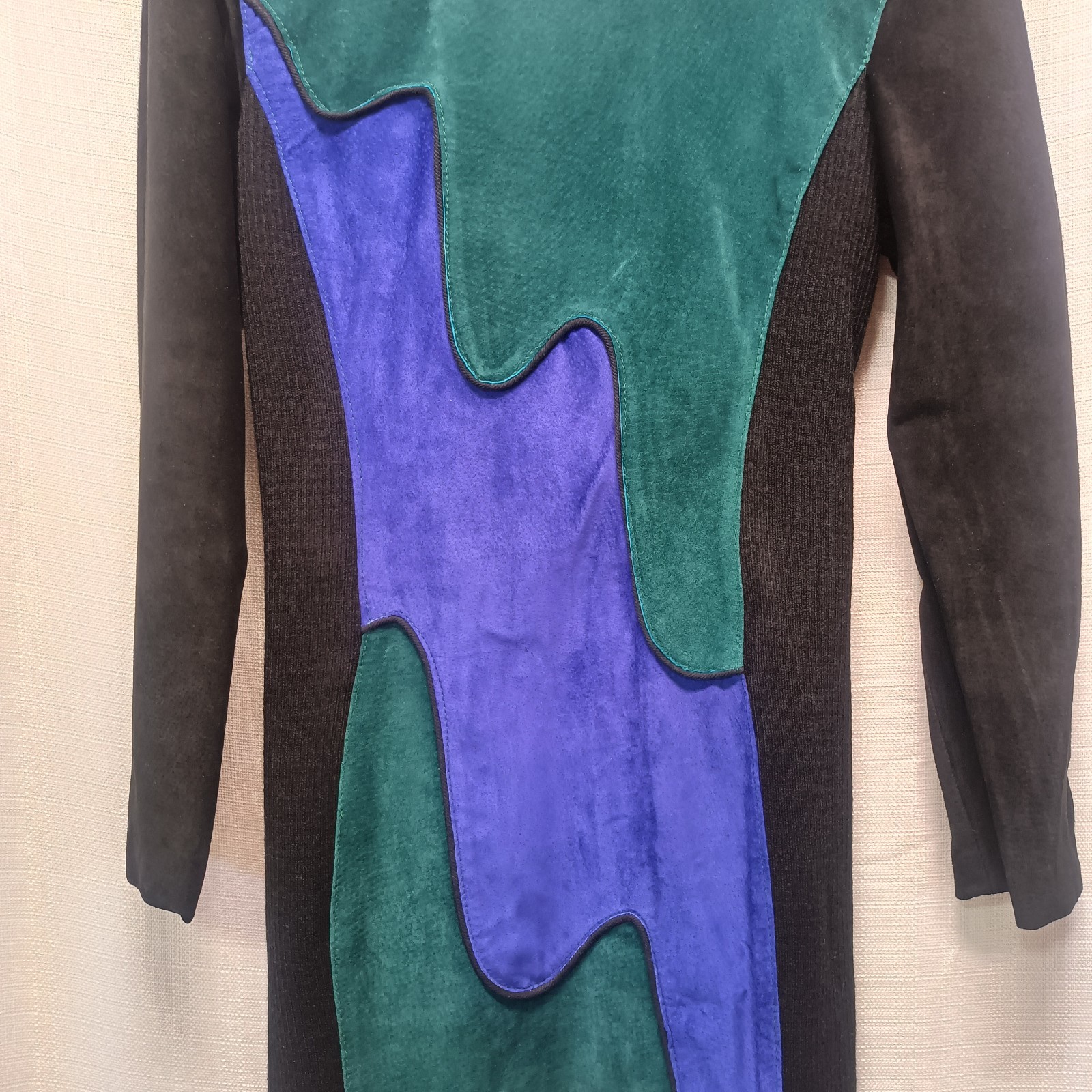 Outerwear By Phoenix Vtg 80’S Green Blue Pig Skin Leather Dress Women’s L USA