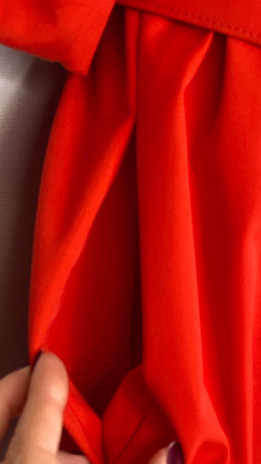 Vintage 1970s red midi dress 3/4 sleeve heavy cotton A line shirt pockets M L