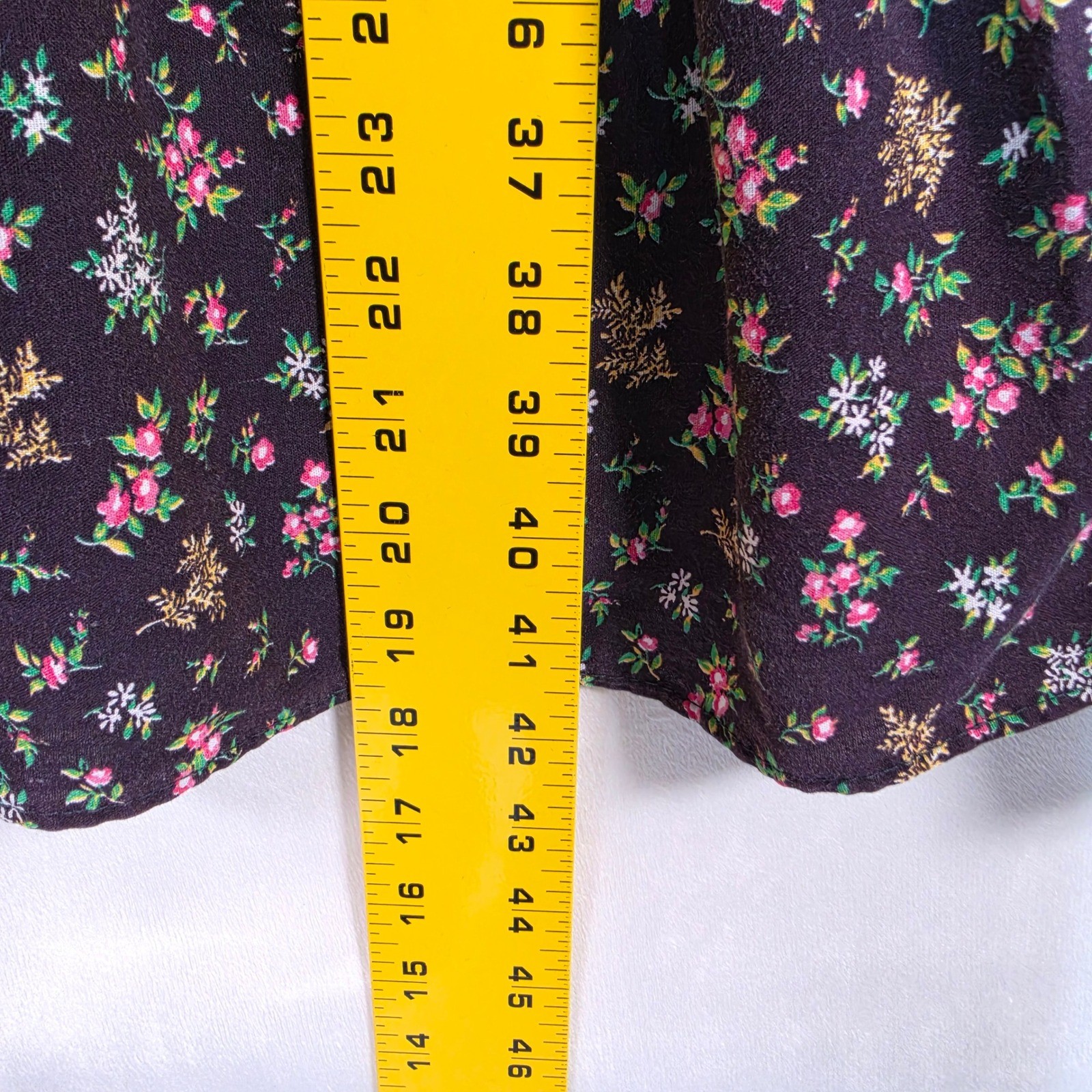Vintage Newport Fashions Dress Women’s 5 Ditsy Floral Lace Cottagecore Prairie