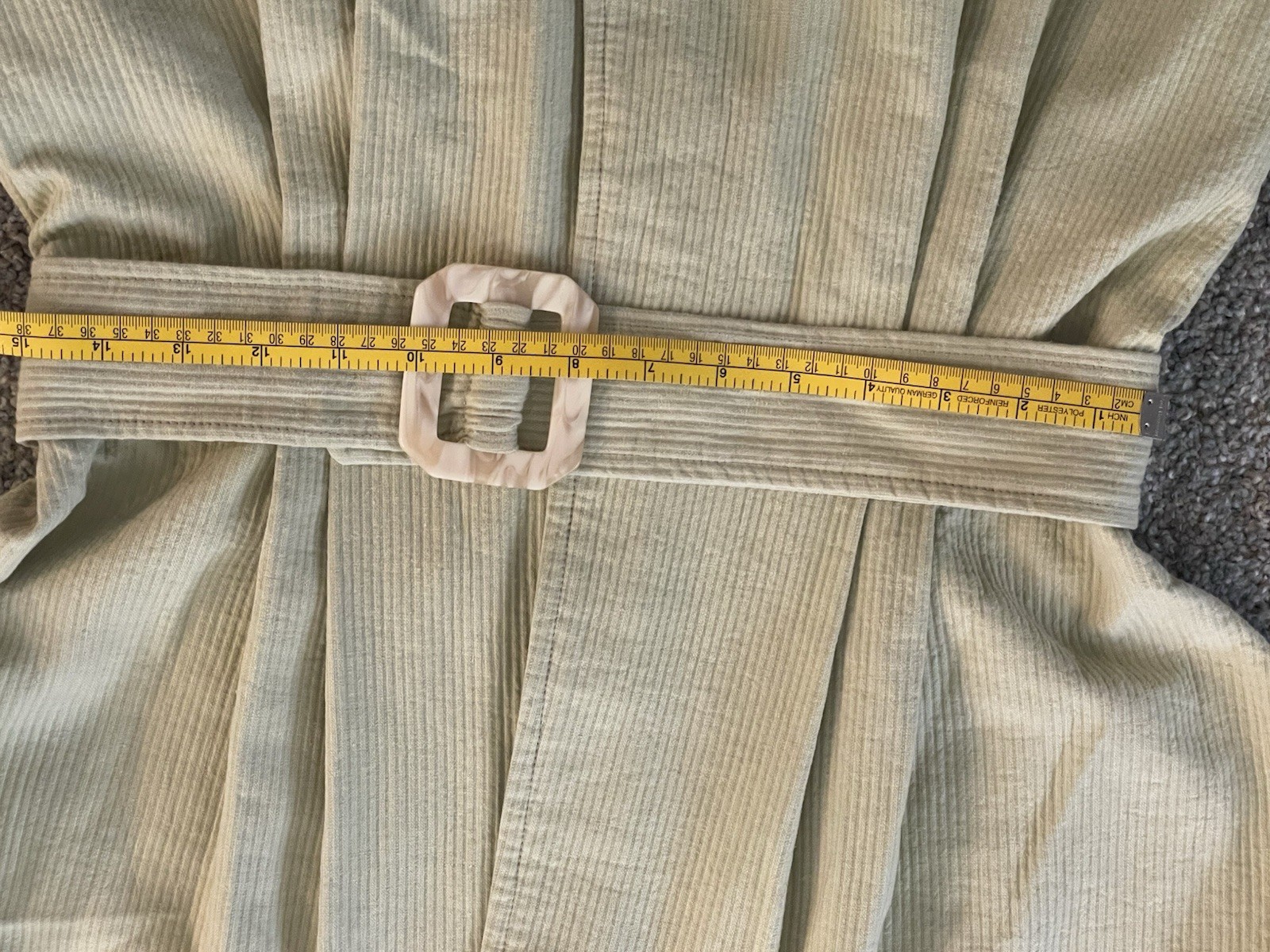 Vtg 70’80s Levi Strauss M 2 Pc Set Waffle Knit Duster & Corduroy Jumpsuit RARE