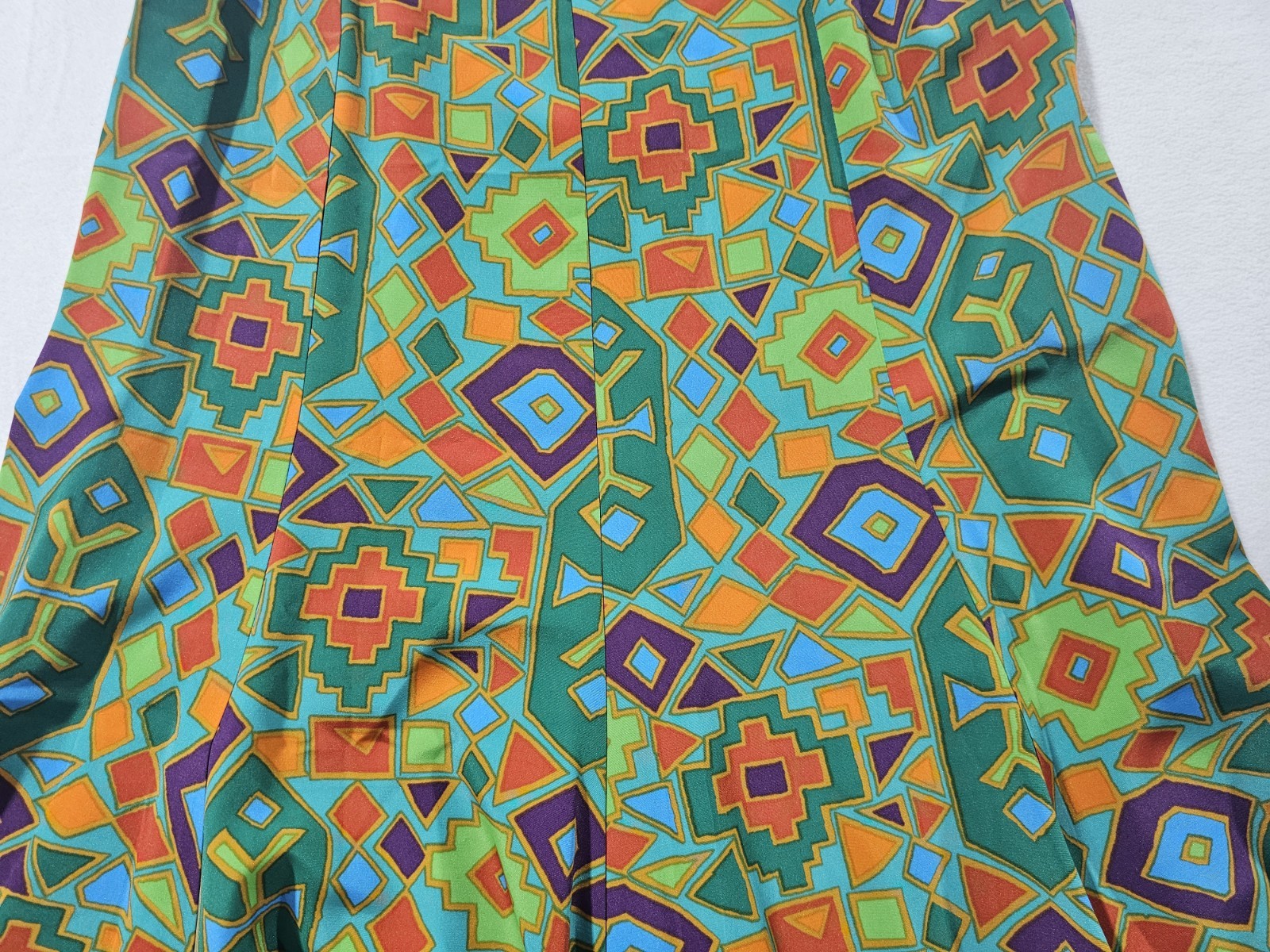 Retro 90s Geometric Print Set Deadstock NWT Art Eclectic Grandma Blazer Skirt M