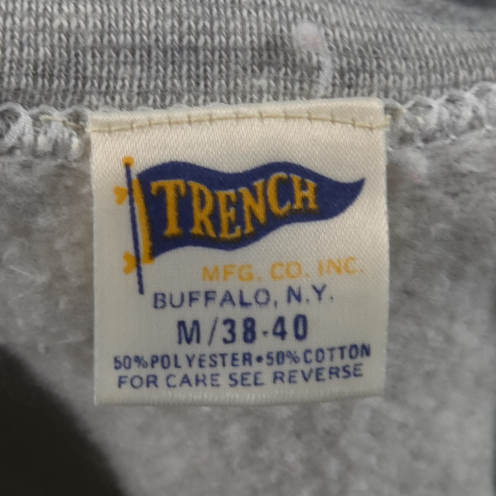 Vintage 80s Trench James E Strates Shows Carnival Horse Sweatshirt Gray Womens M