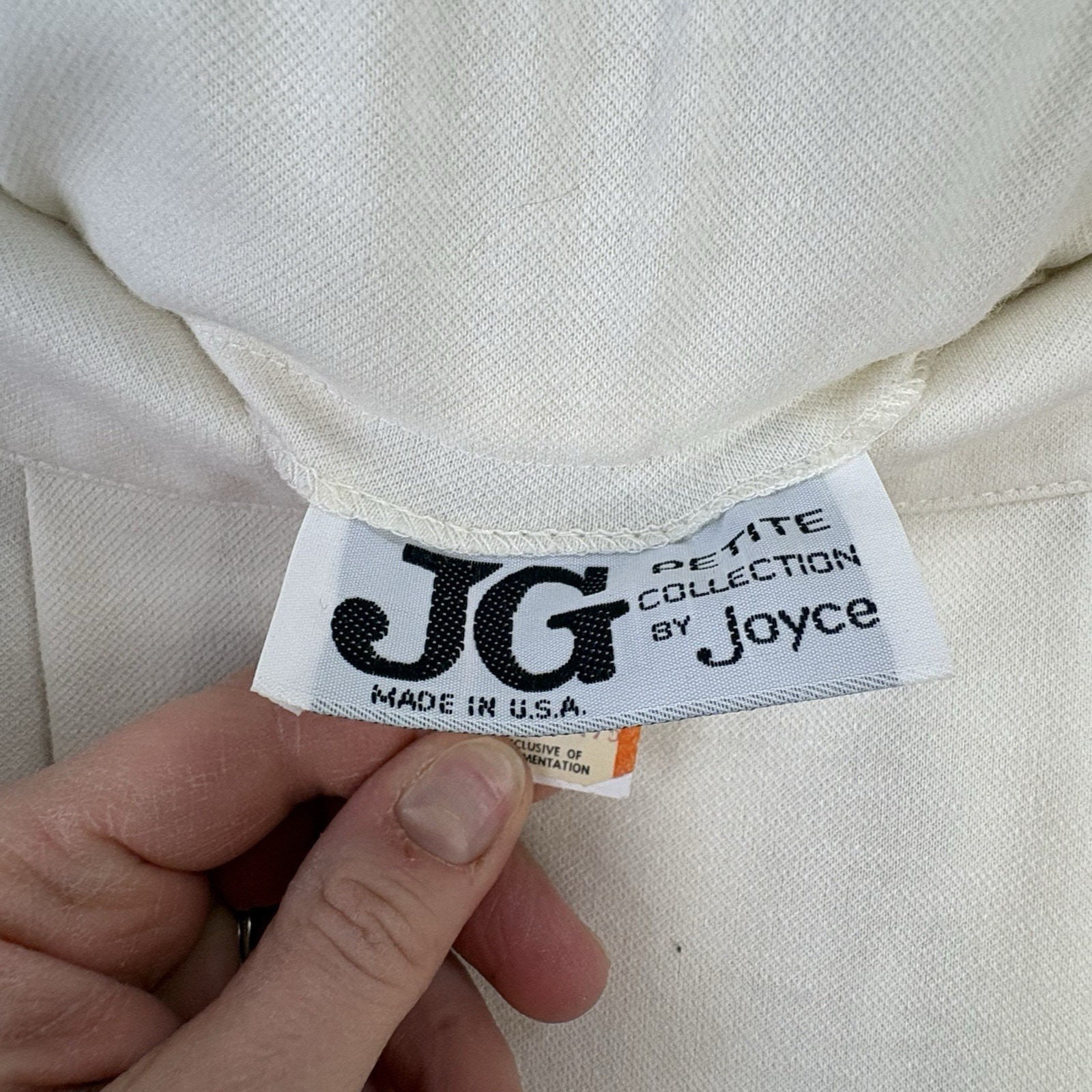 Vintage 70s 80s JG Petite Collection by Joyce White Skirt Preppy MCM Size 7-8