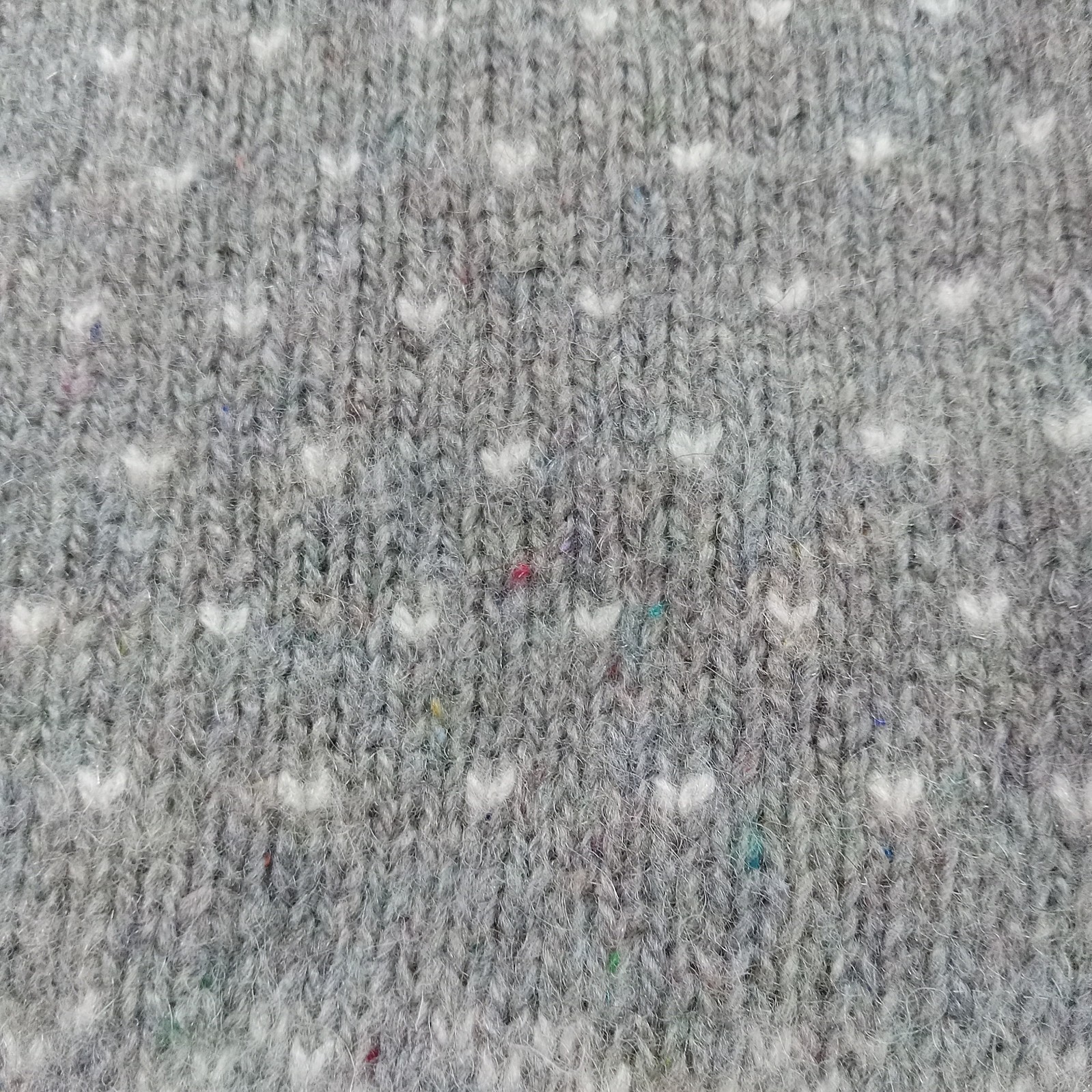 Eddie Bauer 90% Wool Blend Sweater Womens L Gray Nordic Vtg USA 90s EUC