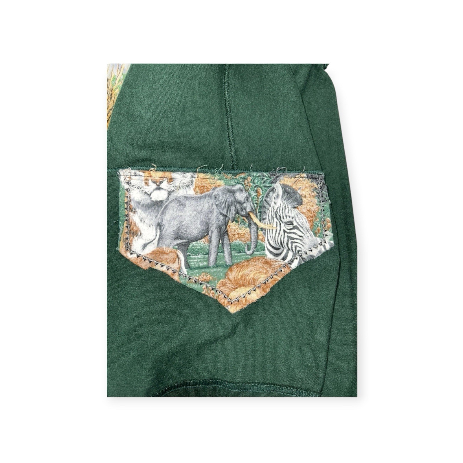 VINTAGE NEW WAVE TIGER WILD CAT PATCH T-SHIRT JUNGLE TIKI PUNK ROCK MAXIMALIST
