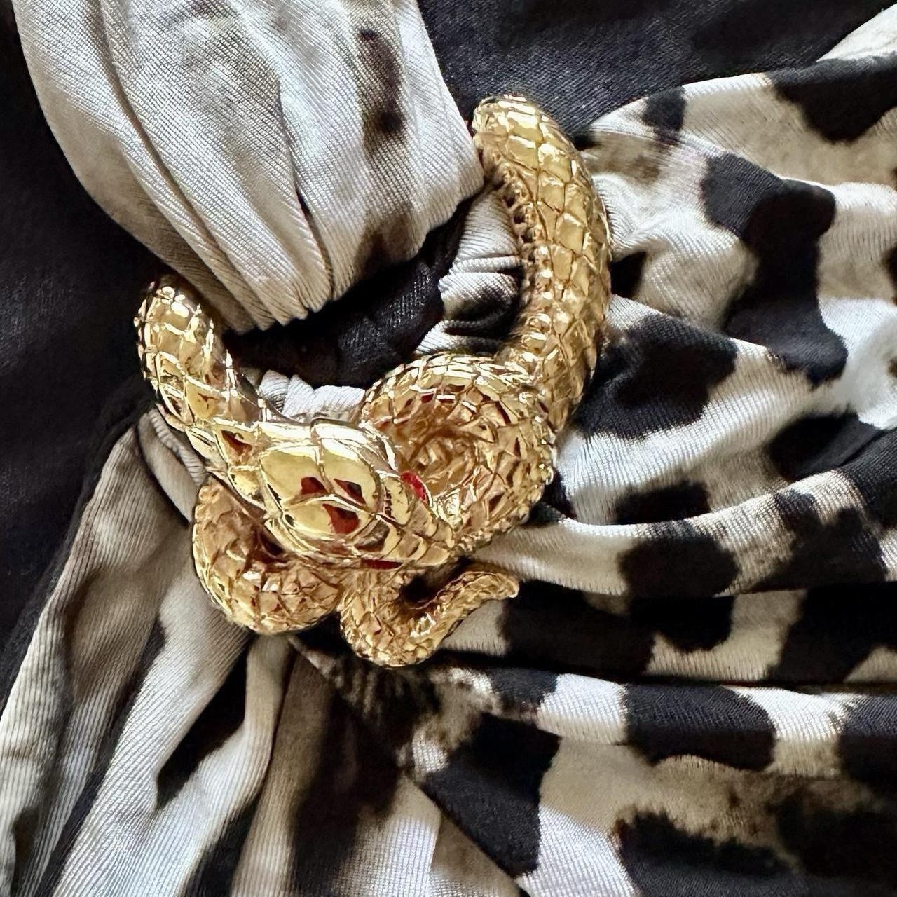 Vintage Y2K Leopard Snake Ring Top Womens AU 8 10 Animal Print Stretch