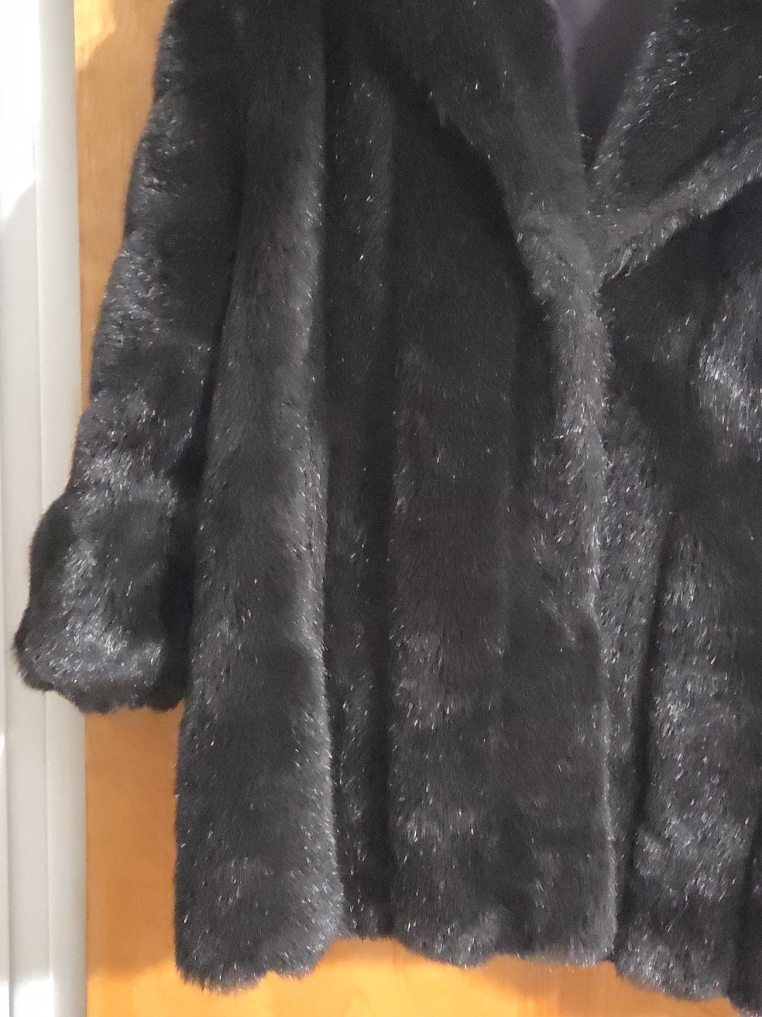 Vtg Woman’s Faux Fur Monterey Fashions Black Coat Made In USA Size 20WP