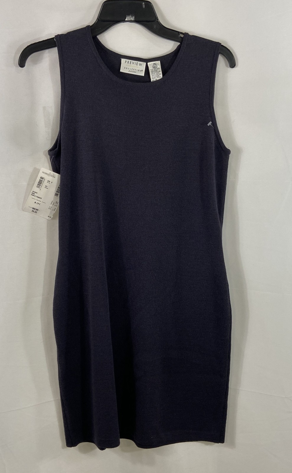 Preview Collection Petites Women’s Purple Vintage 90s Merino Wool Dress NWT Sz M