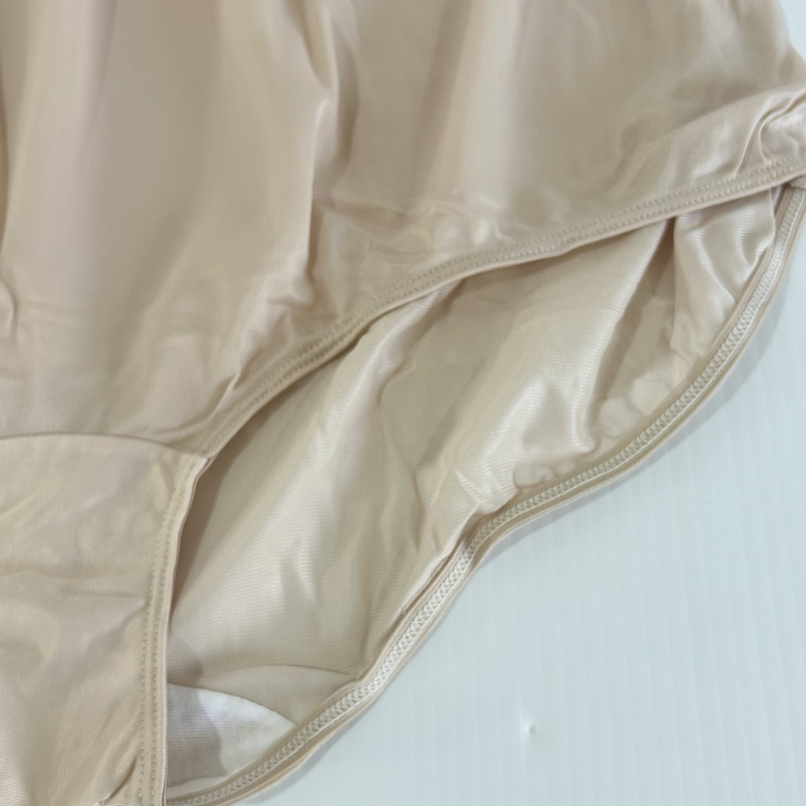 Vtg Nylon Panties Granny Briefs Full Hi Waist Sissy Beige Sz 10 & 11 – 3 Pair