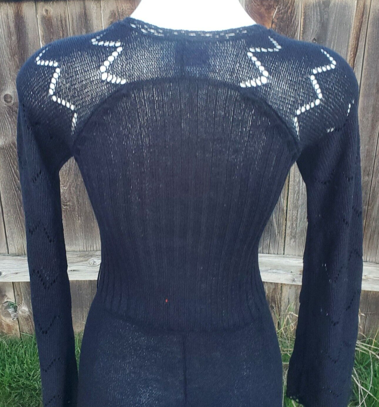 1970’s Hippie Wear Mother Nature for Organically Grown by Arpeja Black Dress (M)