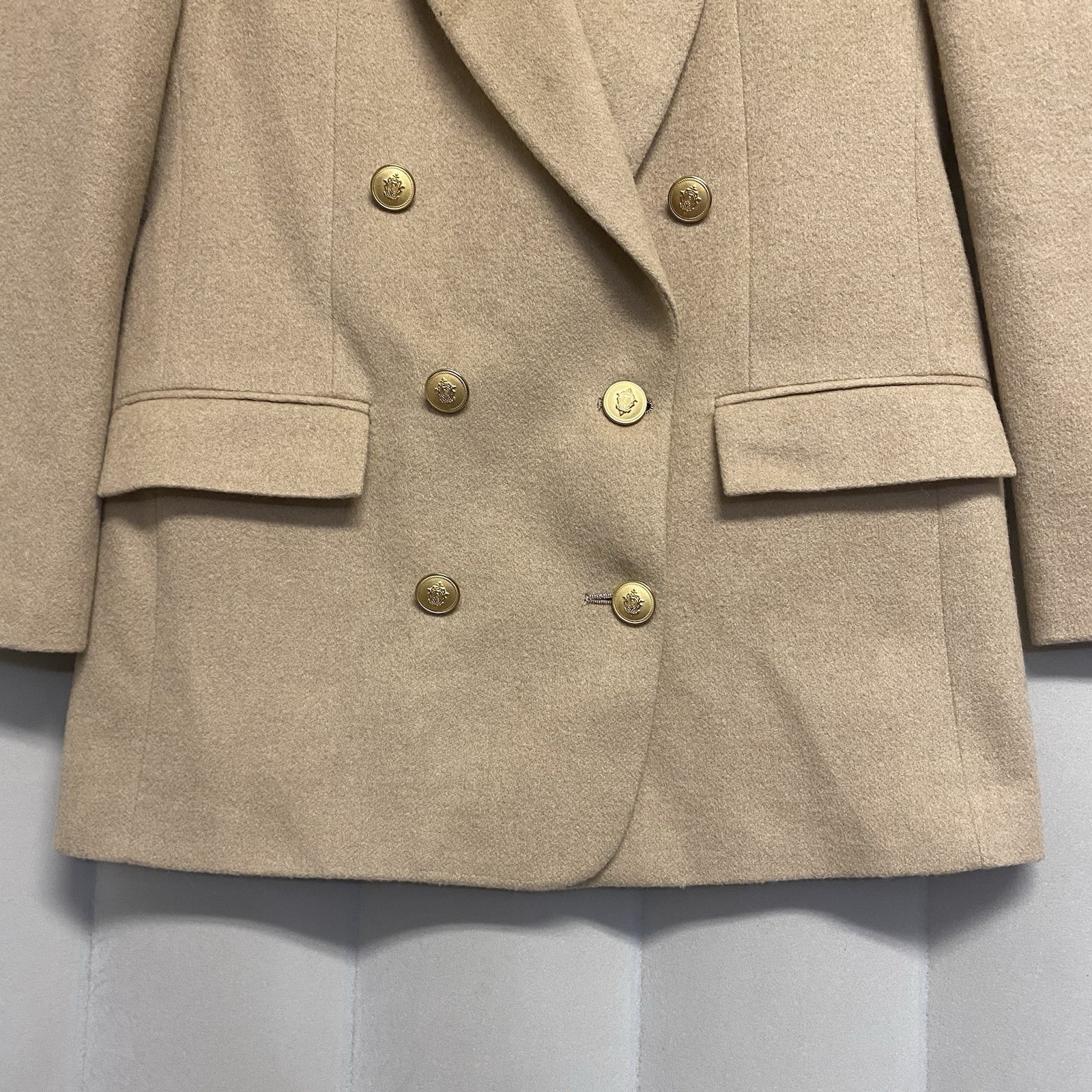 Vintage Pietrafesa Studio 121 Women’s Molly Blazer Jacket Size 4 100% Camel Hair