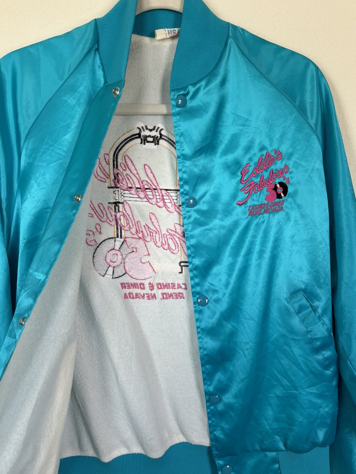 Vintage Eddie’s Fabulous 50’s Casino & Diner Jacket Sz S Reno NV Westark