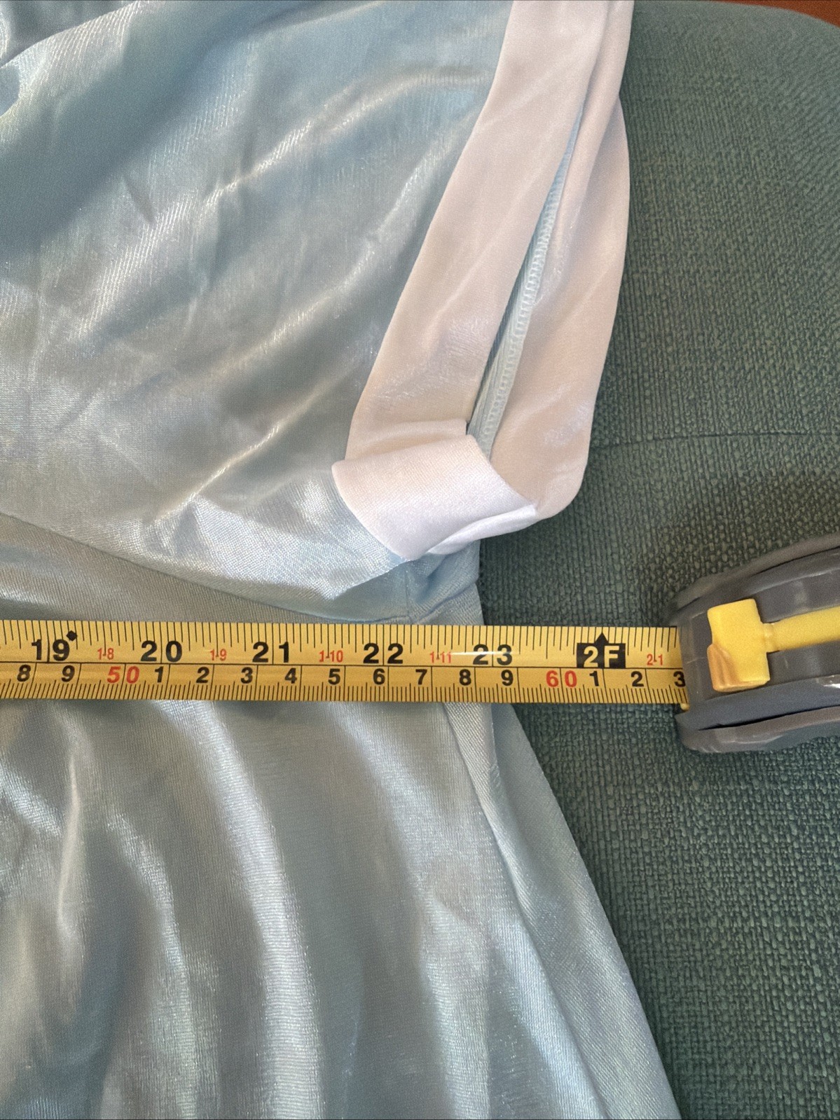 VTG Sears Silky Nylon Nightgown One Size Fits All Carriage court Blue USA Made