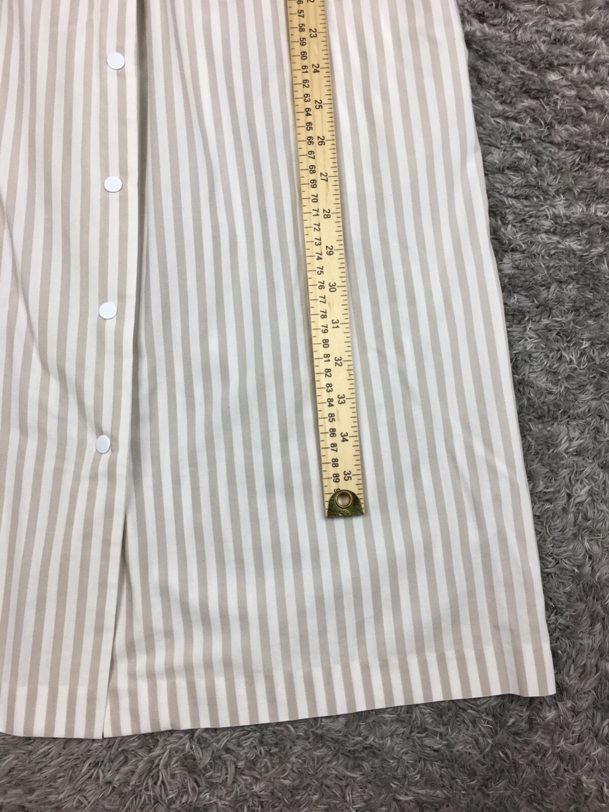 Vintage IMPROMPTU Collared Dress Womens Size 12 Brown White Short Sleeve Button