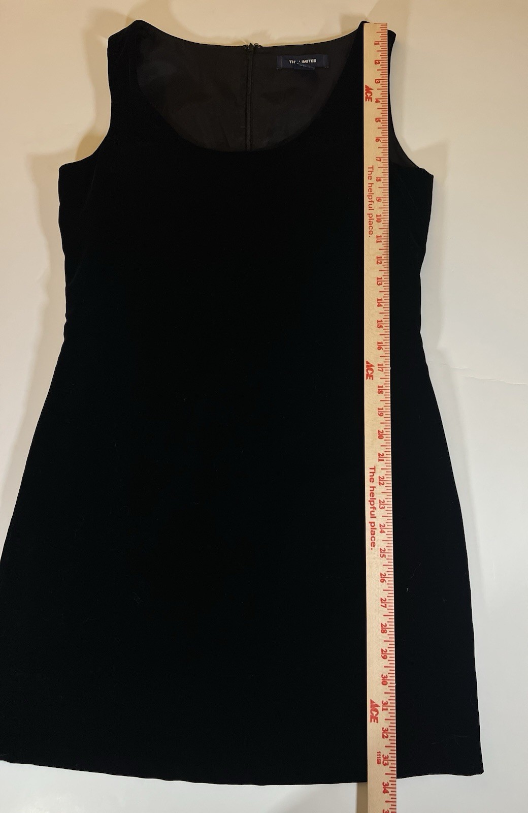 Vintage 80s THE LIMITED black velvet mini tank dress 6 holiday mobwife bodycon