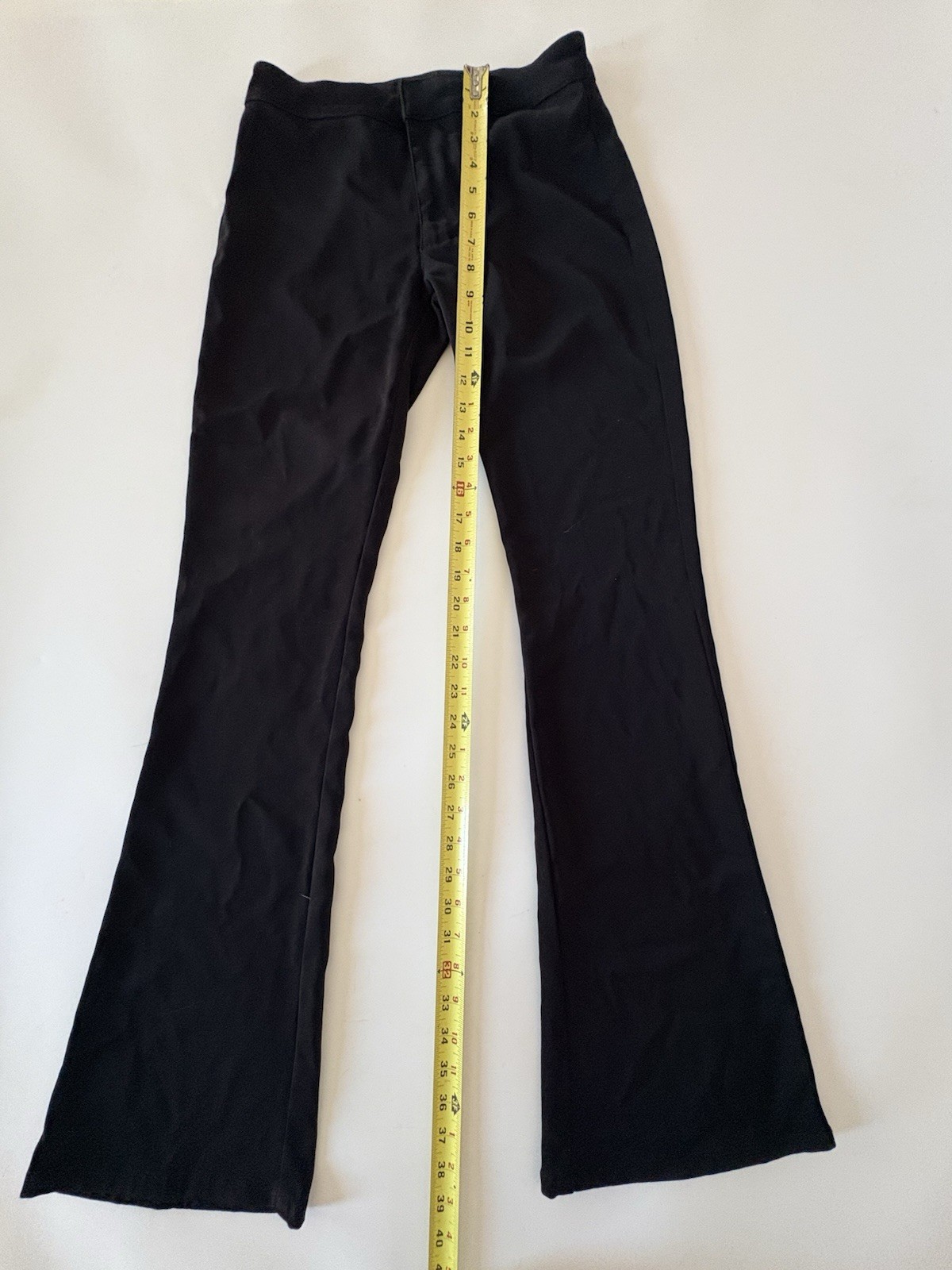 Vintage Womens Bootcut Pants Size 1 Juniors LEI Black Poly Trousers