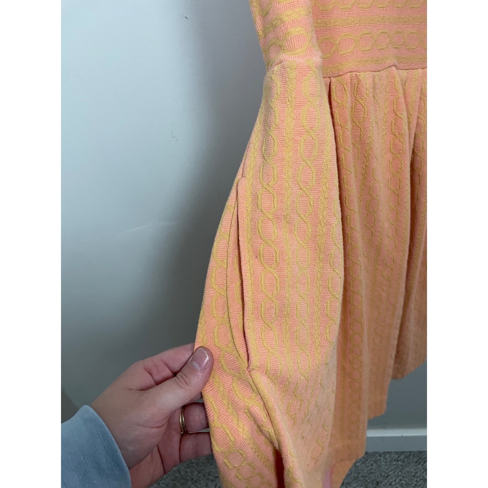 Anthropologie Postmark Open Back Sleeveless Dress in Orange and Pink Size Medium