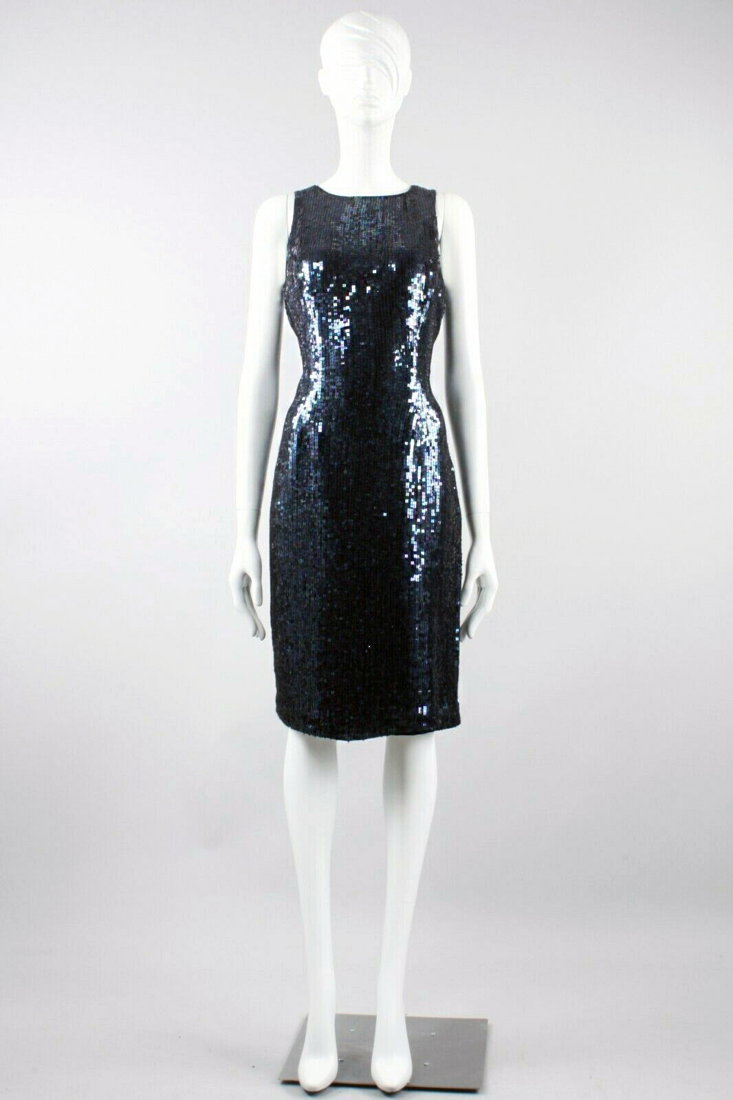 M/L Vintage 90s Mark John Gopal SILK Oil Slick Sequin Party Cocktail Mini Dress