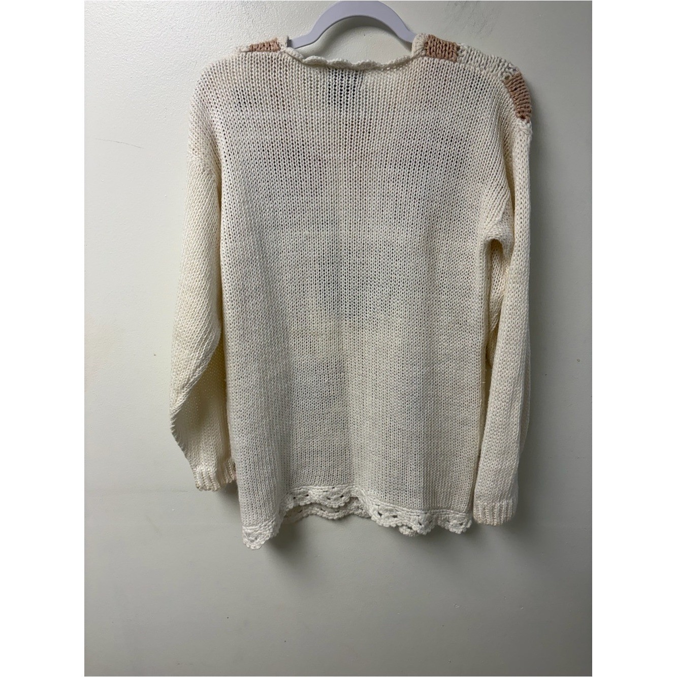 Beldoch Popper Vintage Oversized Grannycore Heart Sweater Size Small