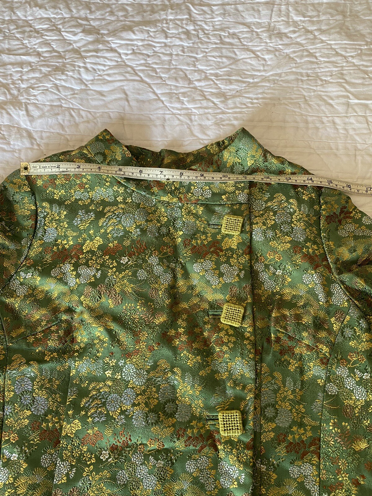 Vintage 1960’s Hand Tailored 2 Pc. Asian Brocade Neru Collar Suit