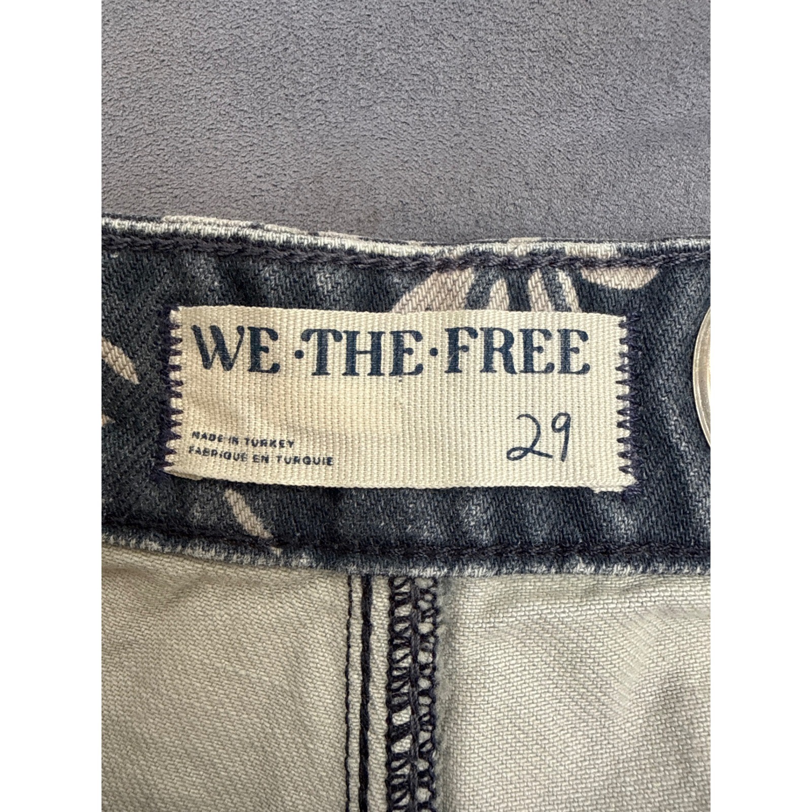 We The Free Floral Moxie Printed Low-SlungBarrel Jeans Wallpaper Geo Flower 29