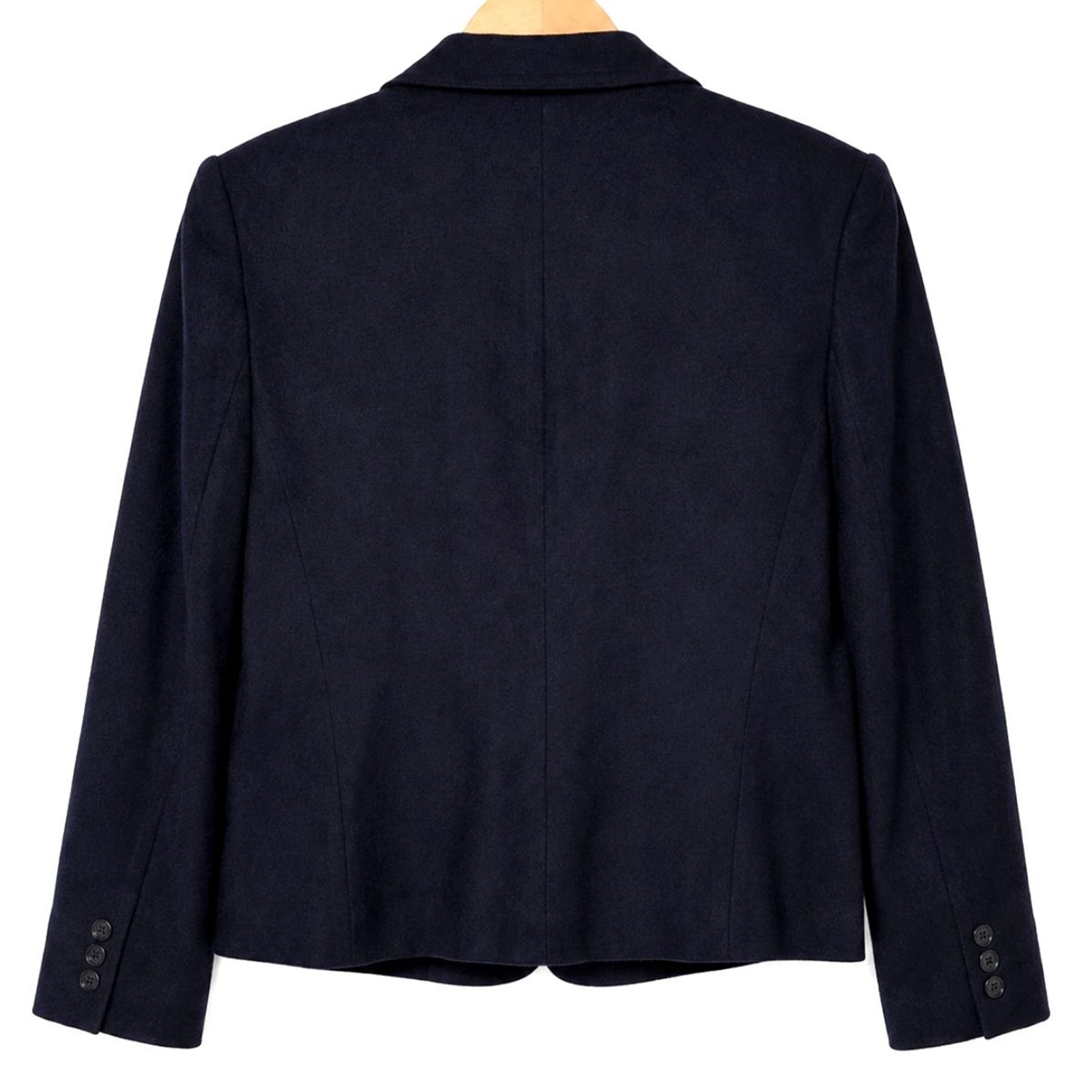 VTG Country Suburbans Navy Wool Blend Blazer Jacket Women 12 USA Classic Career