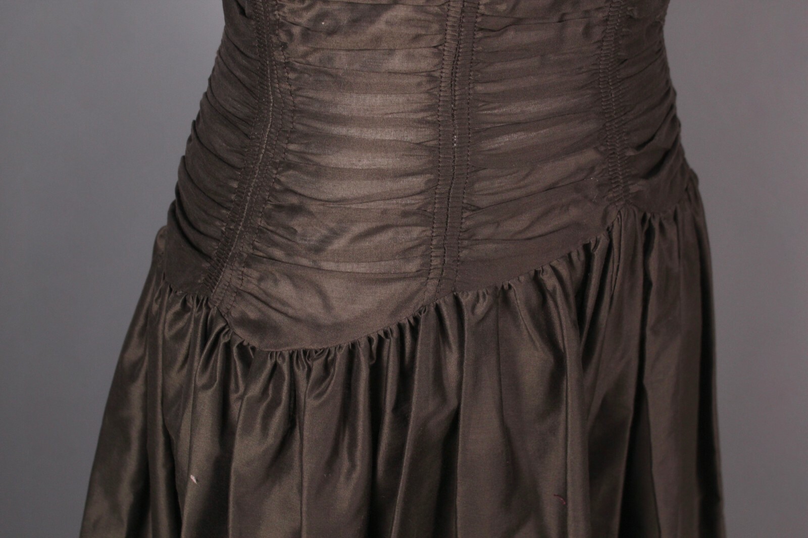 VTG Women’s 50s Dark Brown Dress / Gown Sz S 1950s Cocktail