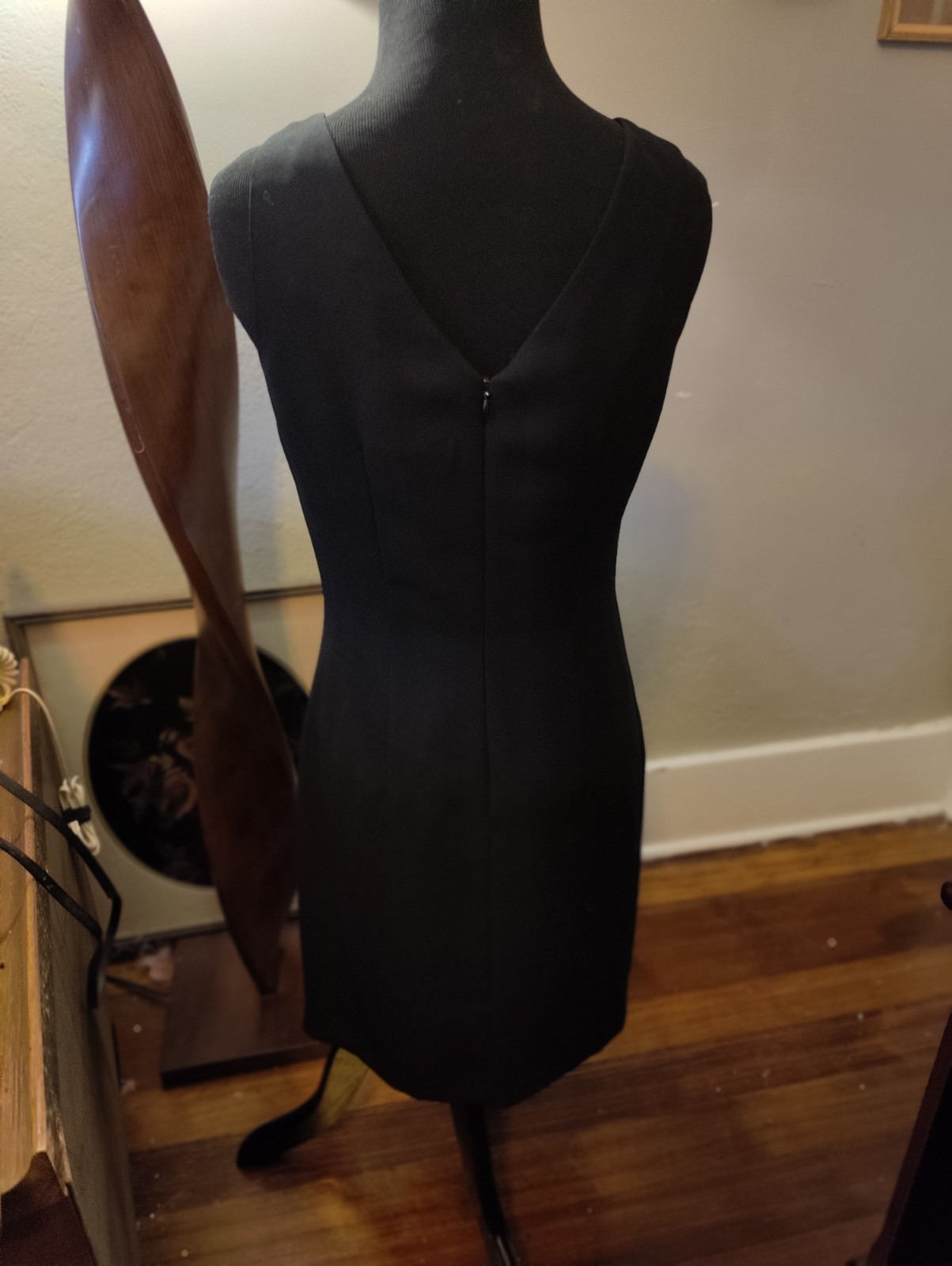 Vintage 90s Y2K CDC Petites Black And White Sheath Dress Women’s Size 4